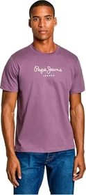 Pepe Jeans Logo Regular Fit T-Shirt kurzarm aubergine purple (Herren)
