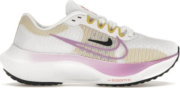 Nike Zoom Fly 5 white/vivid sulphur/amber brown/rush fuchsia (Damen)