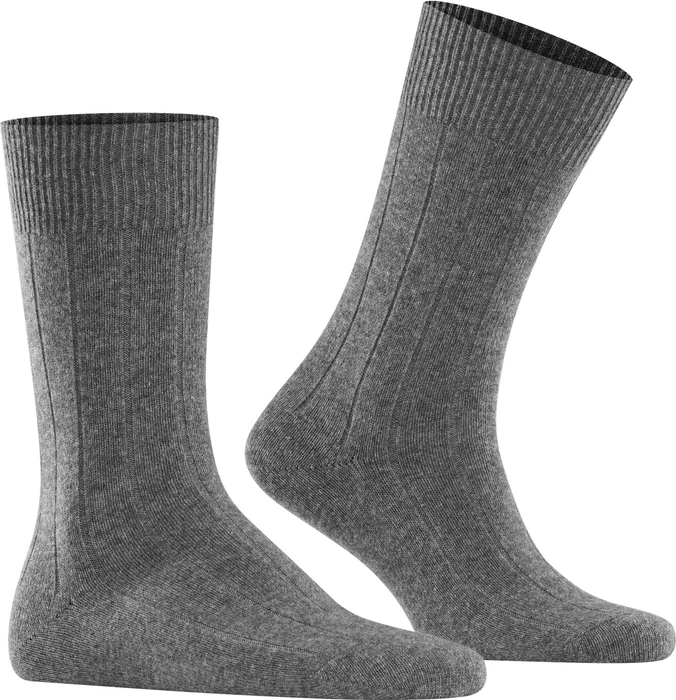 Falke Lhasa Rib Socken light greymel. (Herren)