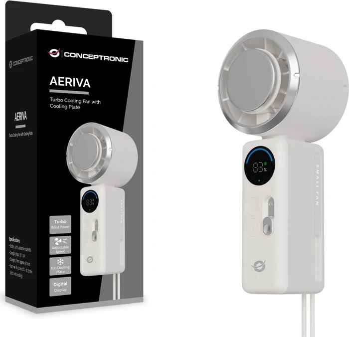 Conceptronic Turbo Kühlventilator mit Kühlplatte Handventilator