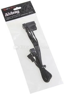 BitFenix Molex auf 3-Pin Adapter, sleeved, 20cm, schwarz
