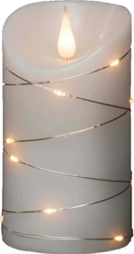 Konstsmide Echtwachskerze 13.5cm weiß LED 13x warmweiß,  13 Stück