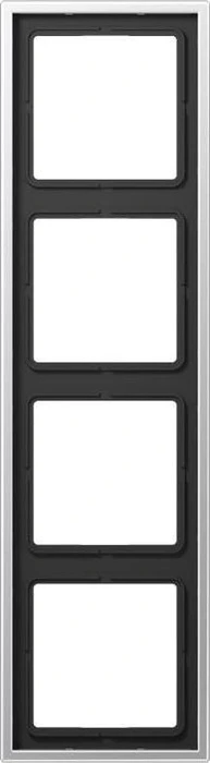Jung Serie LS 990 Rahmen 4-fach, aluminium