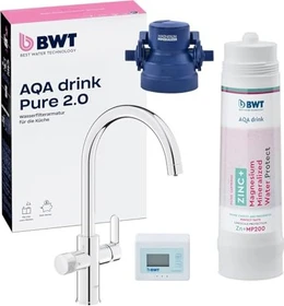 BWT AQA drink Pure 2.0 Filterarmatur-Komplettsystem Zinc + MP200