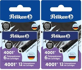 Pelikan 4001 Standard-Tintenpatrone brilliantschwarz, 12er-Pack