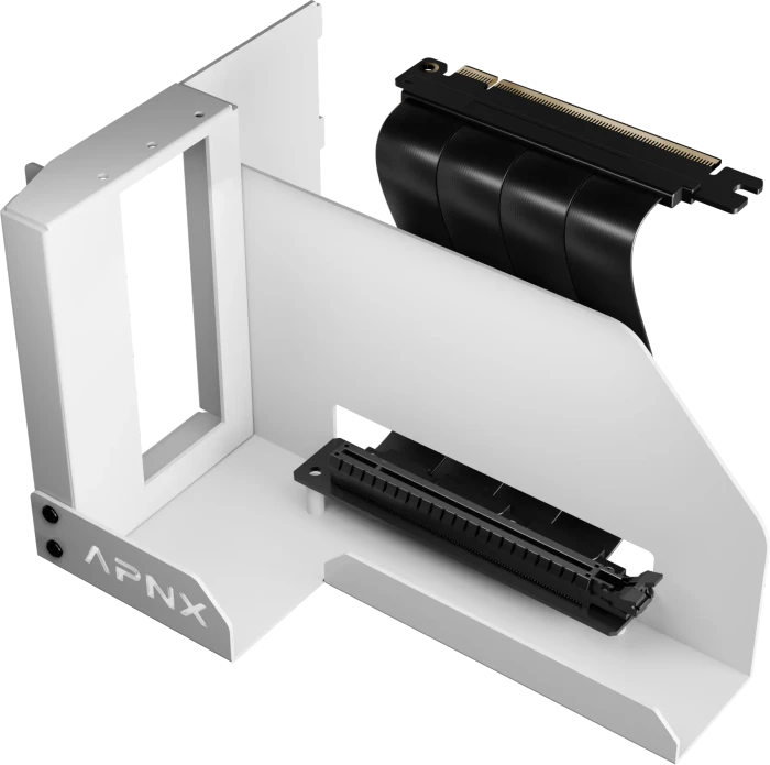 APNX Vertical GPU Holder Kit 2, für APNX V1, gewinkelt, PCIe 5.0, 145mm, weiß