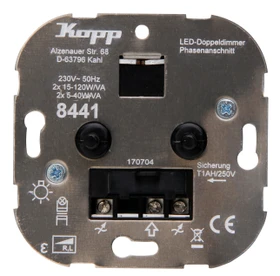 Kopp Unterputz Professional Doppel-Dimmer 2x15-120W/VA