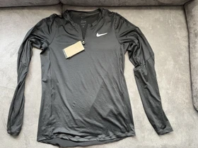 Nike Court Advantage Dri-FIT Funktionsshirt langarm schwarz/weiß (Herren)