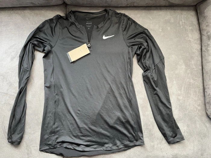 Nike Court Advantage Dri-FIT Funktionsshirt langarm schwarz/weiß (Herren)