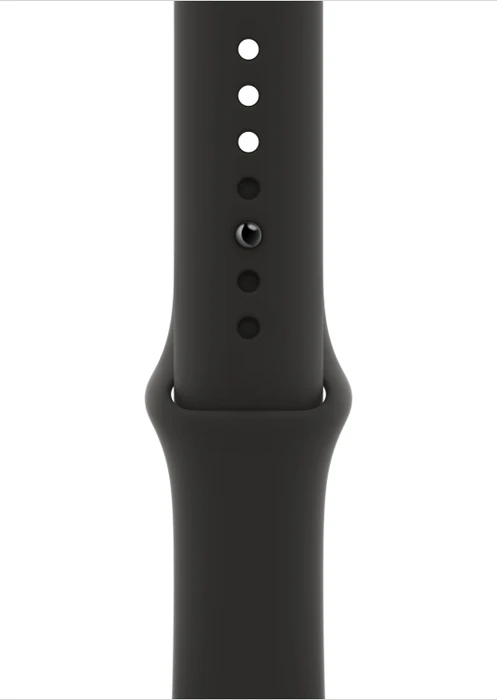 Apple Watch Series 6 (GPS + Cellular) 44mm Edelstahl graphit mit Sportarmband schwarz