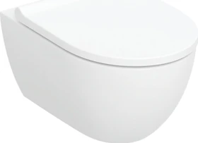Geberit Acanto Set Wand-WC Tiefspüler, geschlossene Form, TurboFlush, mit WC-Sitz, weiß/KeraTect