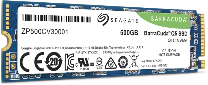 Seagate BarraCuda Q5 SSD +Rescue 500GB, M.2 2280 / M-Key / PCIe 3.0 x4