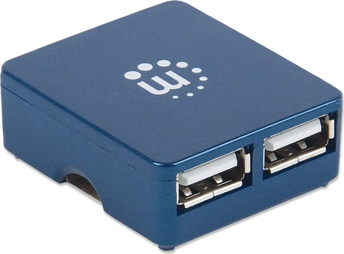 Manhattan Micro USB-Hub, 4x USB-A 2.0, USB-A 2.0 [Stecker]