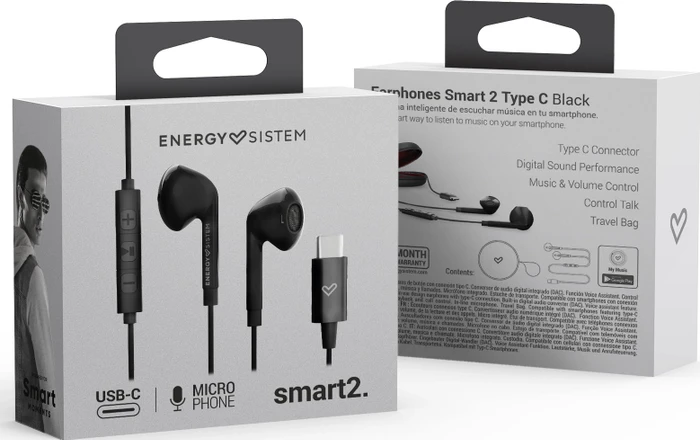 Energy Sistem Earphones Smart 2 Type C schwarz