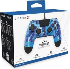 Gioteck VX4 Wired Controller blue lightning (PS4/PC) (VX4PS4-17-MU)