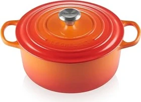 Le Creuset Signature Gusseisen Bräter rund 26cm 5.3l ofenrot