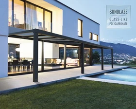 Palram Canopia Stockholm Terrassenüberdachung 950x342cm anthrazit