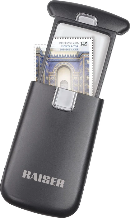 Kaiser Taschenlupe mit LED-Beleuchtung schwarz
