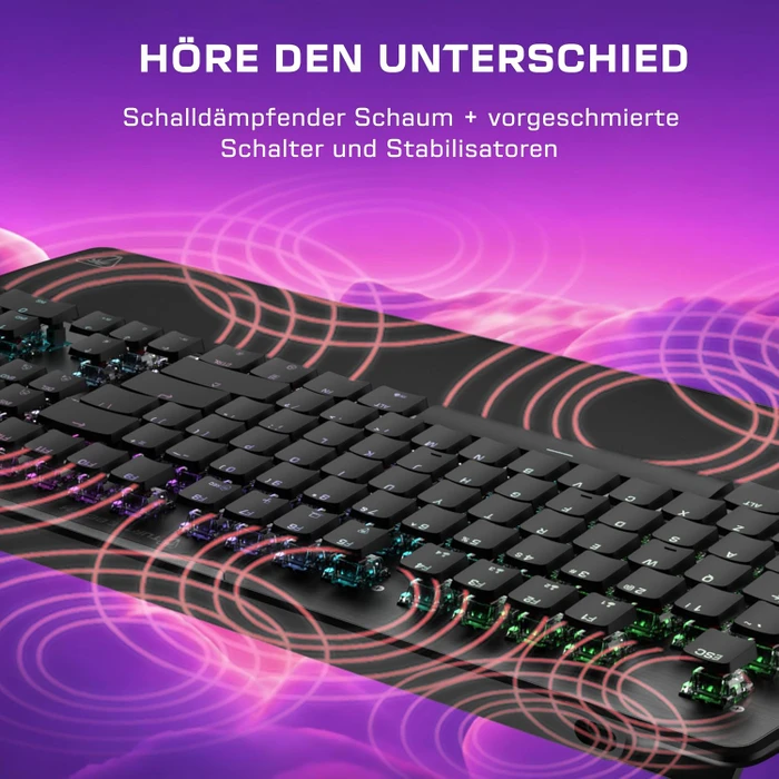 Turtle Beach Vulcan II XP, schwarz, LEDs RGB, TITAN HS Tactile Brown, USB, DE