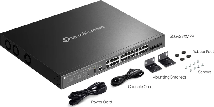 TP-Link Omada SG5400 Rackmount Gigabit Managed Switch, 24x RJ-45, 4x SFP+, 500W PoE++