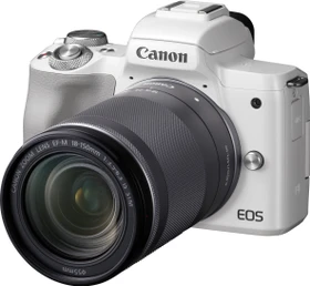 Canon EOS M50 weiß mit Objektiv EF-M 18-150mm 3.5-6.3 IS STM