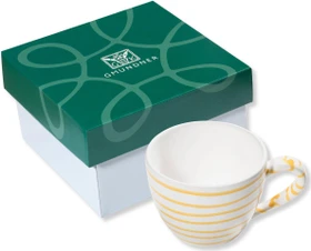 Gmundner Keramik Gelbgeflammt Teetasse Maxima im Karton 400ml