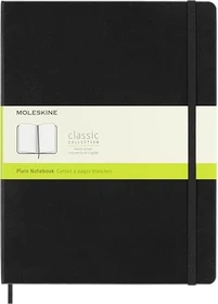 Moleskine Klassik Notizbuch, 190x250mm, glatt, fester Einband X-Large, schwarz, 192 Blatt
