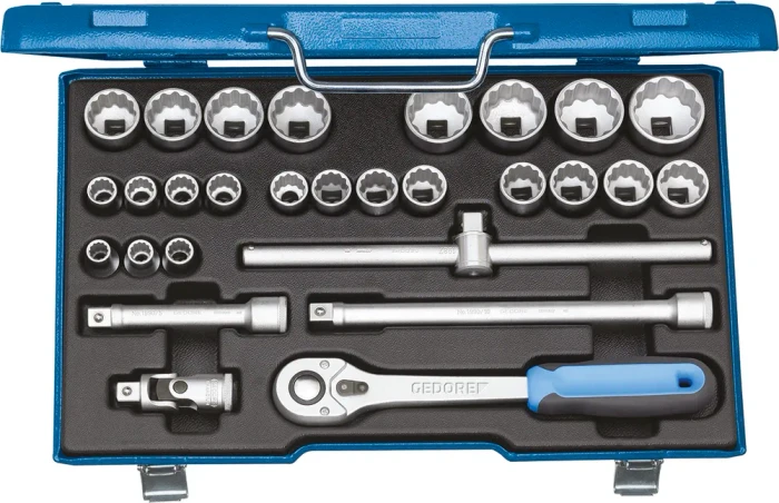 Gedore D 19 VMU-10 Steckschlüsselsatz inkl. Werkzeugbox, 28-tlg.