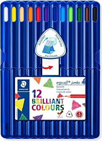 Staedtler ergosoft jumbo 158 Buntstift sortiert, 12er-Set