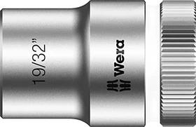 Wera 8790 HMC Zyklop Außensechskant Steckschlüssel 1/2" zöllig, 19/32"x37mm