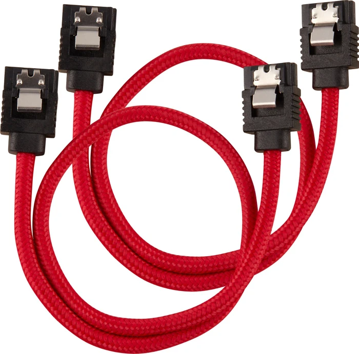 Corsair Premium Sleeved SATA 6Gb/s Kabel rot 0.3m