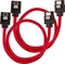 Corsair Premium Sleeved SATA 6Gb/s Kabel rot 0.3m Vorschaubild