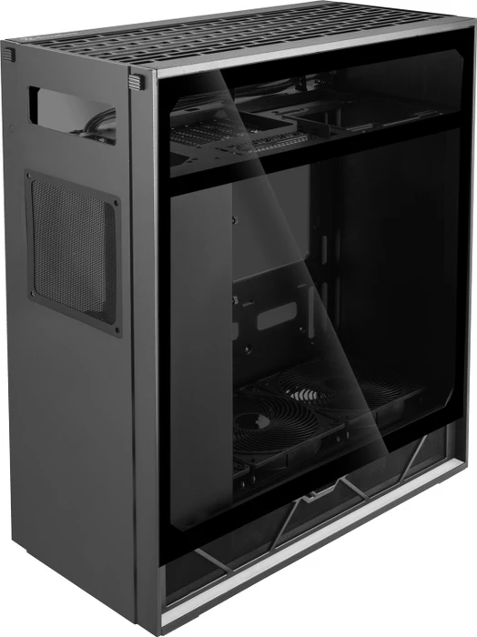 SilverStone Alta F1 Black, schwarz, Glasfenster