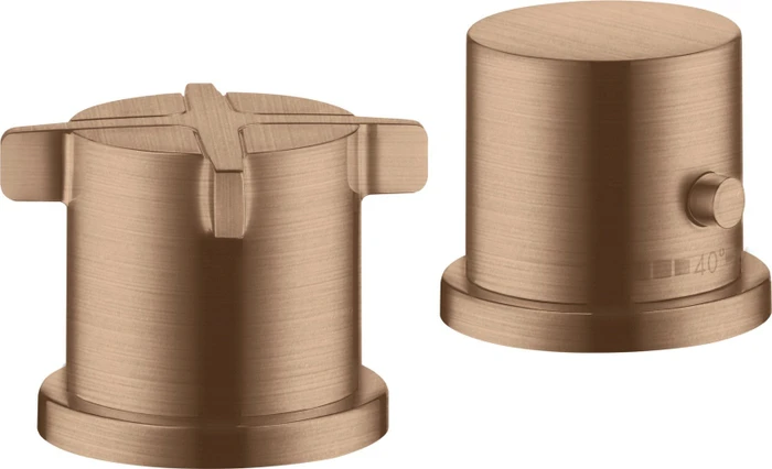 Hansgrohe Axor Citterio E 2-Loch Wannenarmatur mit Thermostat brushed red gold