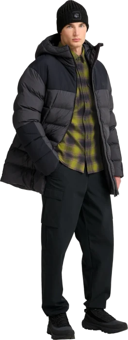 Jack Wolfskin Baja Flannel Hemd langarm check dark navy/sheer plum (Herren)