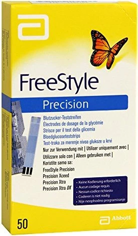 Emramed Freestyle Precision Blutzucker-Teststreifen, 50 Stück