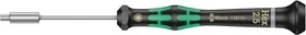Wera Kraftform Micro 2069 Elektroniker Außensechskant Schraubendreher, 2.5x60mm