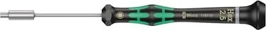 Wera Kraftform Micro 2069 Elektroniker Außensechskant Schraubendreher, 2.5x60mm