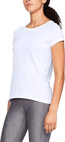 Under Armour HeatGear Armour Funktionsshirt kurzarm white/metallic silver (Damen)