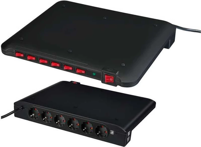 Brennenstuhl Power Manager PMA USB 15000A, 6-fach, individuell schaltbar, 2m
