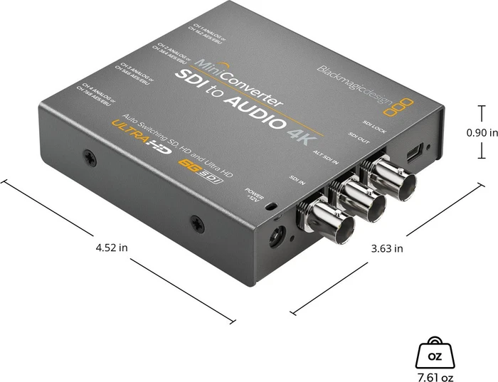 Blackmagic Design MiniConverter Mini Converter SDI to Audio 4K