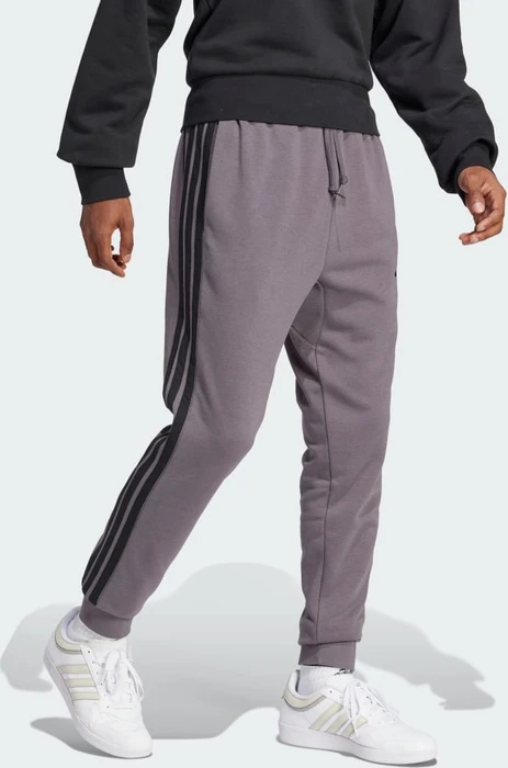adidas Essentials 3-Streifen French Terry Trainingshose lang grey strata/black (Herren)