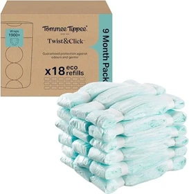 Tommee Tippee Sangenic Nachfüllkassette für Windeltwister, 18 Stück