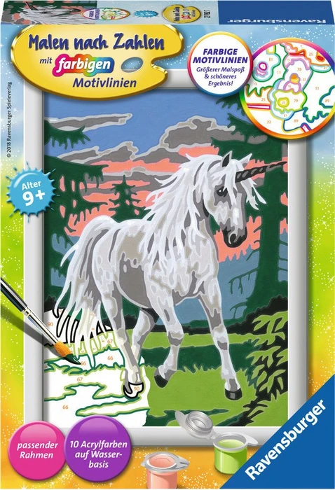 Ravensburger Malen nach Zahlen Einhorn im Zauberwald