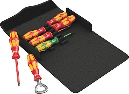 Wera Kraftform Plus Serie 100 VDE iS/7 Set 3 Schraubendrehersatz inkl. Tasche, 7-tlg.
