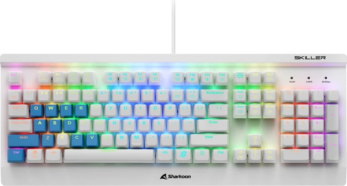 Sharkoon Skiller SGK3, LEDs RGB, White, Kailh RED, USB, US