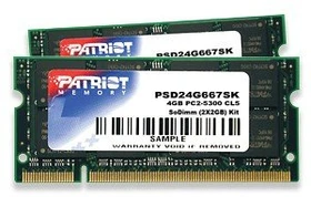 Patriot SO-DIMM 4GB Kit, DDR2-667, CL5 (PSD24G667SK)
