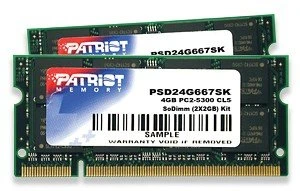 Patriot SO-DIMM 4GB Kit, DDR2-667, CL5
