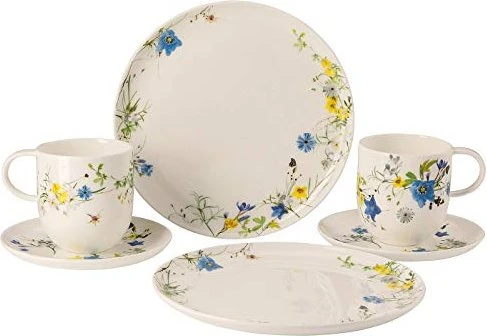 Rosenthal Brillance Bone China Fleurs des Alpes Kombiservice, 6-tlg.