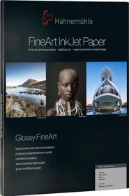 Hahnemühle Digital Glossy FineArt Photo Rag Baryta Fotopapier hochglänzend weiß, A4, 315g/m², 25 Blatt
